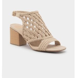 BLACK Fergalicious Viv Slingback Heeled Sandal